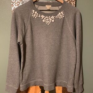 J Crew Embellished Sweatshirt
